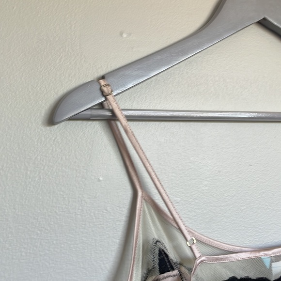 Marciano Pink and Black Silk/Lace Cami - Size Small - Picture 6 of 6